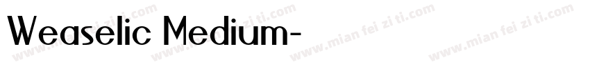 Weaselic Medium字体转换